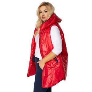 quilted vest with a hood