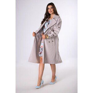 double-breasted trench coat with belt