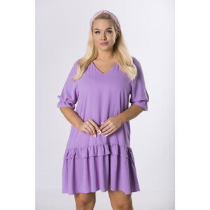 trapezoidal dress with flounces