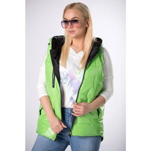 quilted vest with a zipper on the hood