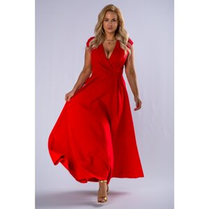 elegant maxi dress with an envelope neckline