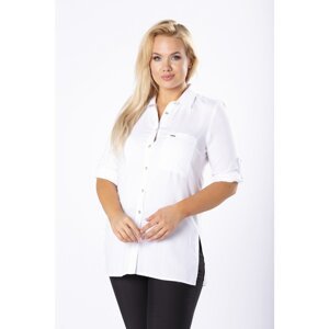 shirt with breast pocket and buttoned sleeves