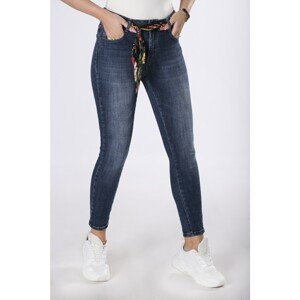 jeans with a fabric belt