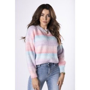 colorful sweater with a straight cut