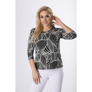 patterned blouse with 3/4 sleeves