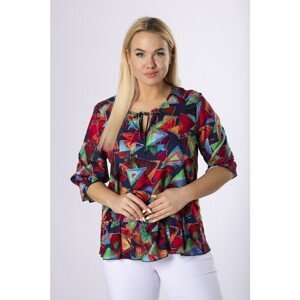 patterned blouse with a basque