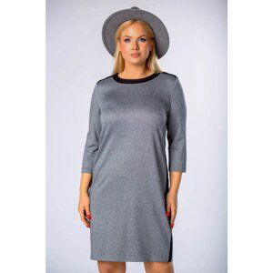 knitted dress with stripes on the sides