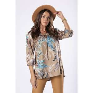 shirt tunic with a tie at the neckline