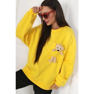 oversize sweatshirt with a teddy bear