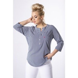 patterned blouse with a shirt cut