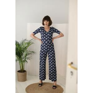 Colour Mist Woman's Jumpsuit b345 White Flowers