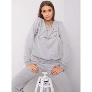 Gray melange women´s sweatshirt set