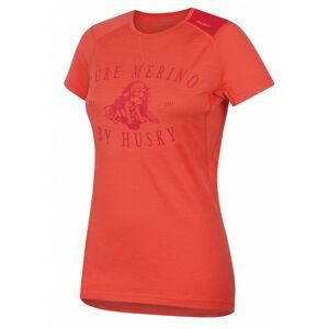 Merino thermal underwear T-shirt short women´s Puppy peach