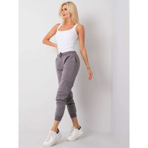 YOU DON'T KNOW ME Gray cotton sweatpants with drawstrings