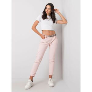 Powder pink cotton pants