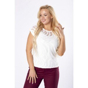 fitted blouse with lace front