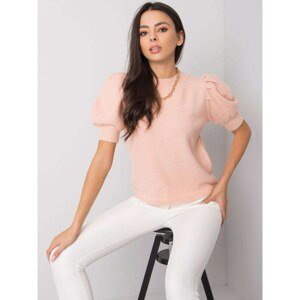 Dusty pink sweater with short sleeves