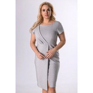 fitted dress with an envelope pleat