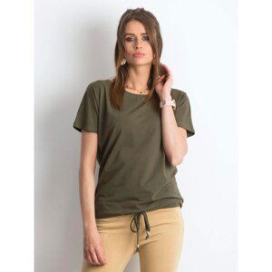 Women´s khaki cotton t-shirt