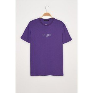 Trendyol Men's Purple Regular Fit Short Sleeve T-Shirt