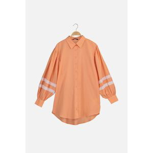 Trendyol Orange Shirt Collar Tunic