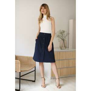 Last Past Now Woman's Skirt LP253 Navy Blue