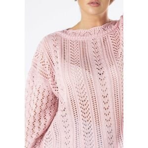 openwork sweater with see-throughs