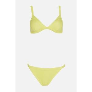 Trendyol Yellow Triangle Bikini Set