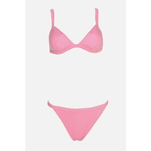 Trendyol Pink Triangle Bikini Set