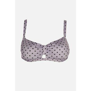 Trendyol Lilac Polka Dot Bikini Top