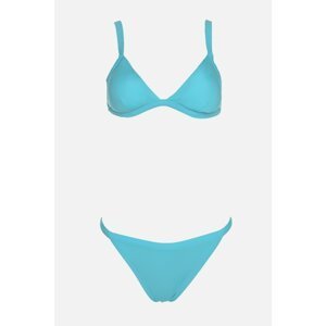 Trendyol Blue Triangle Bikini Set
