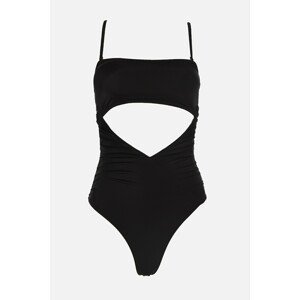 Trendyol Black Cut-Out Detailed Swimsuit