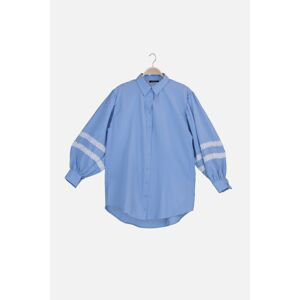 Trendyol Light Blue Shirt Collar Tunic