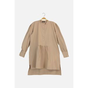 Trendyol Beige Judge Collar Tunic