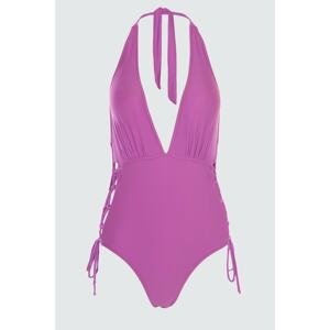 Trendyol Lilac Tie Detailed Swimsuit