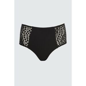 Trendyol Black Mesh Detailed High Waist Bikini Bottom