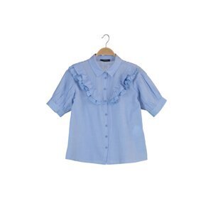Trendyol Blue Frilly Shirt