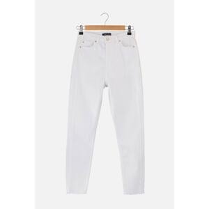Trendyol High Waist Skinny Jeans With White Cut-Outs