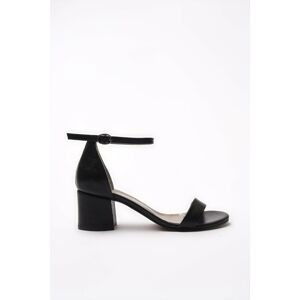 Trendyol Black Genuine Leather Women Classic Heeled Shoes