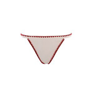 Trendyol White Stripe Detailed Bikini Bottom