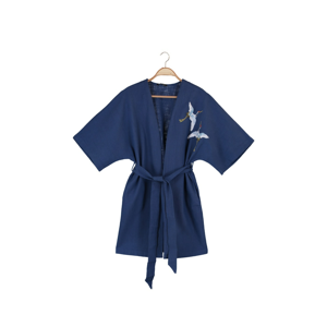 Trendyol Navy Blue Embroidered Kimono & Kaftan