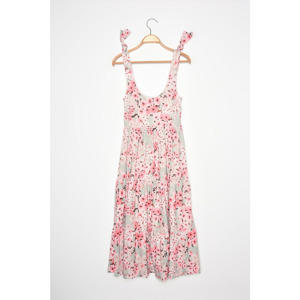 Trendyol Pink Patterned Strap Knitted Dress