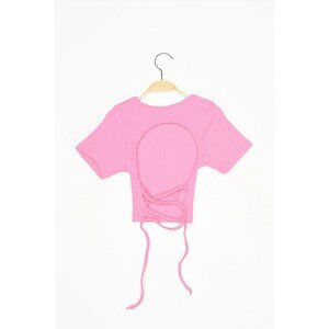 Trendyol Pink Back Detailed Knitted Blouse