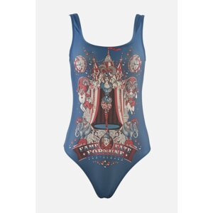 Trendyol Indigo Print Detailed Swimsuit