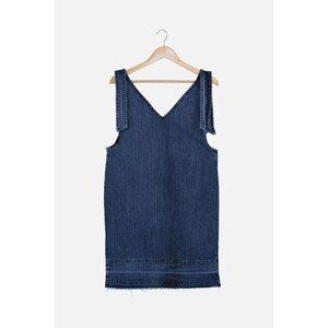 Trendyol Blue Strap Mini Denim Dress