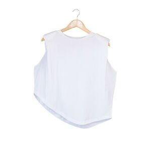 Trendyol White Padded Asymmetric Knitted Blouse