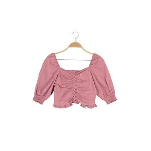 Trendyol Dried Rose Gathered Detailed Blouse