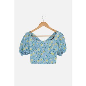 Trendyol Blue Balloon Sleeve Blouse