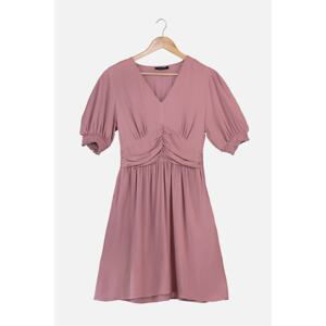 Trendyol Dried Rose Gathered Detailed Dress