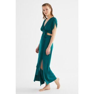 Trendyol Dark Green Tie Detailed Bottom-Top Team